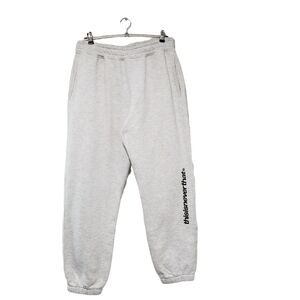 Thisisneverthat Logo Embroidered Gray Track Pants Size Large